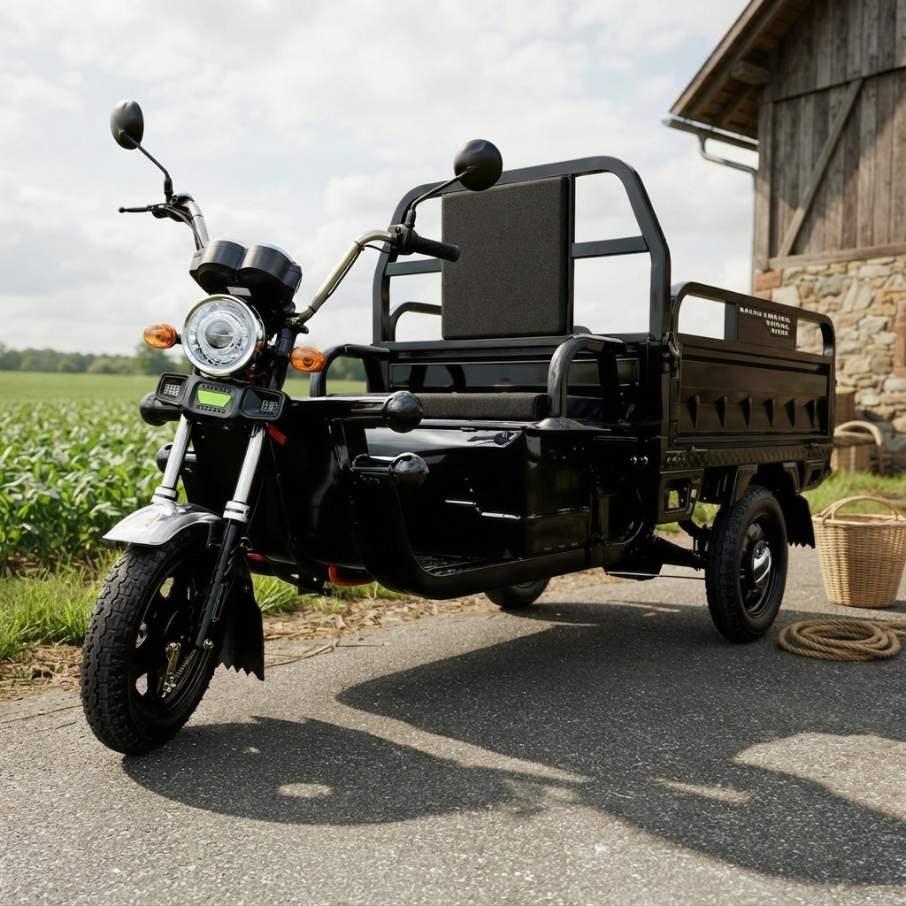 Elektrická tříkolka Leramotors tuk tuk cargo G1+ 1000W 60V - černá